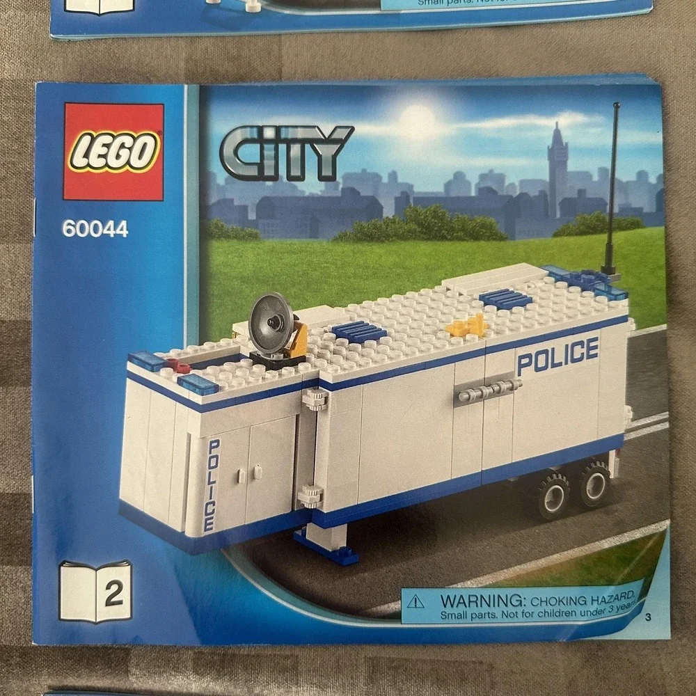 LEGO‎ City 60044 Mobile Police Unit Instruction Booklets Only Set 3 Manuals 2014
